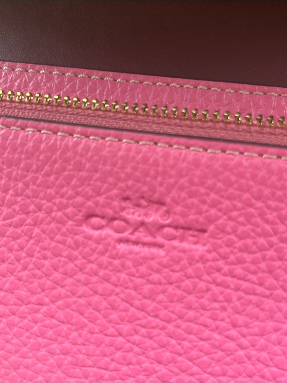 Coach Anna Foldover Clutch Crossbody Trompe L’oeil Pink Barbiecore - Picture 11 of 16